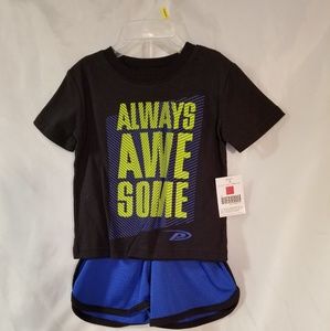 Childrens 12m Shorts T Shirt Setet Blue Black